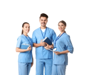 A group of health staffs discussing on a table