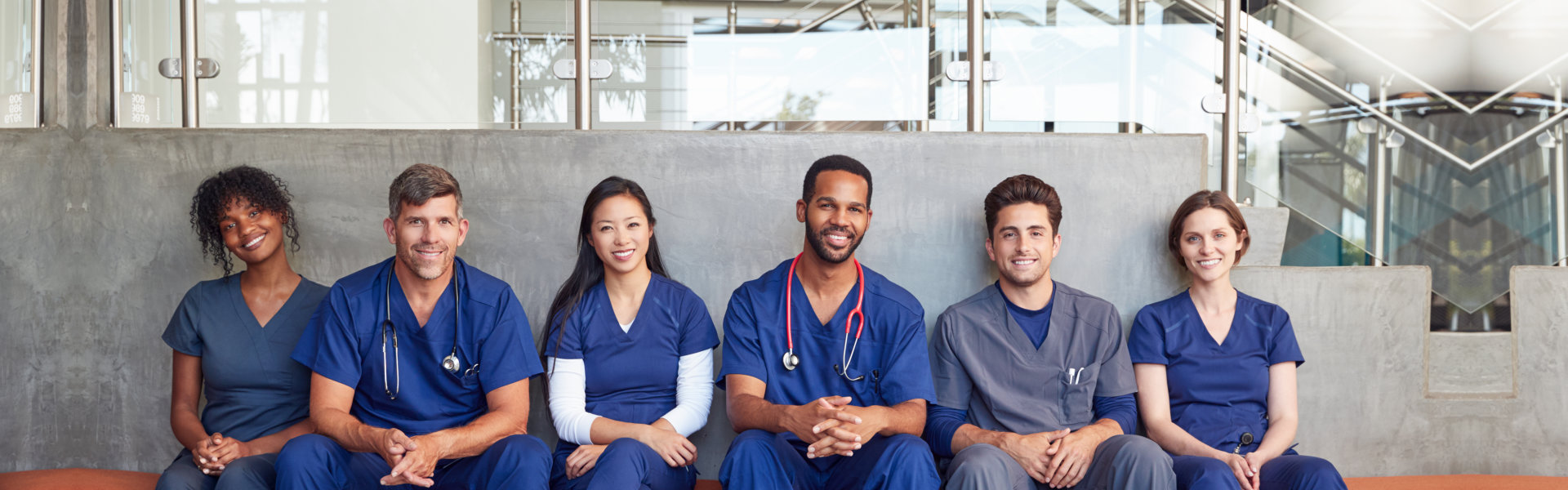 a group of healthcare workers sitting